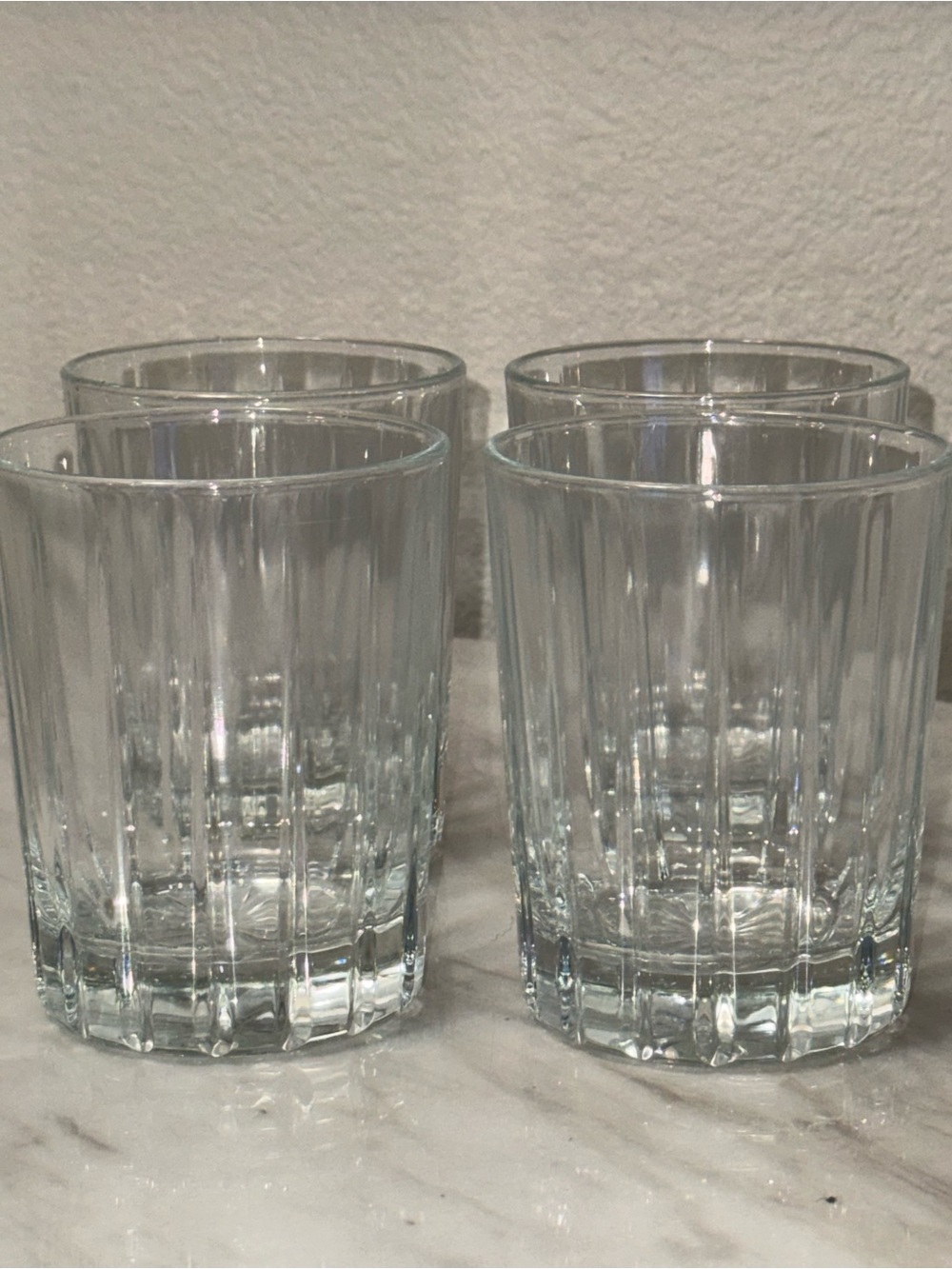 Mikasa illusion executive old fashion set of 4 height 4. 1/4” width 3 3/8 in
